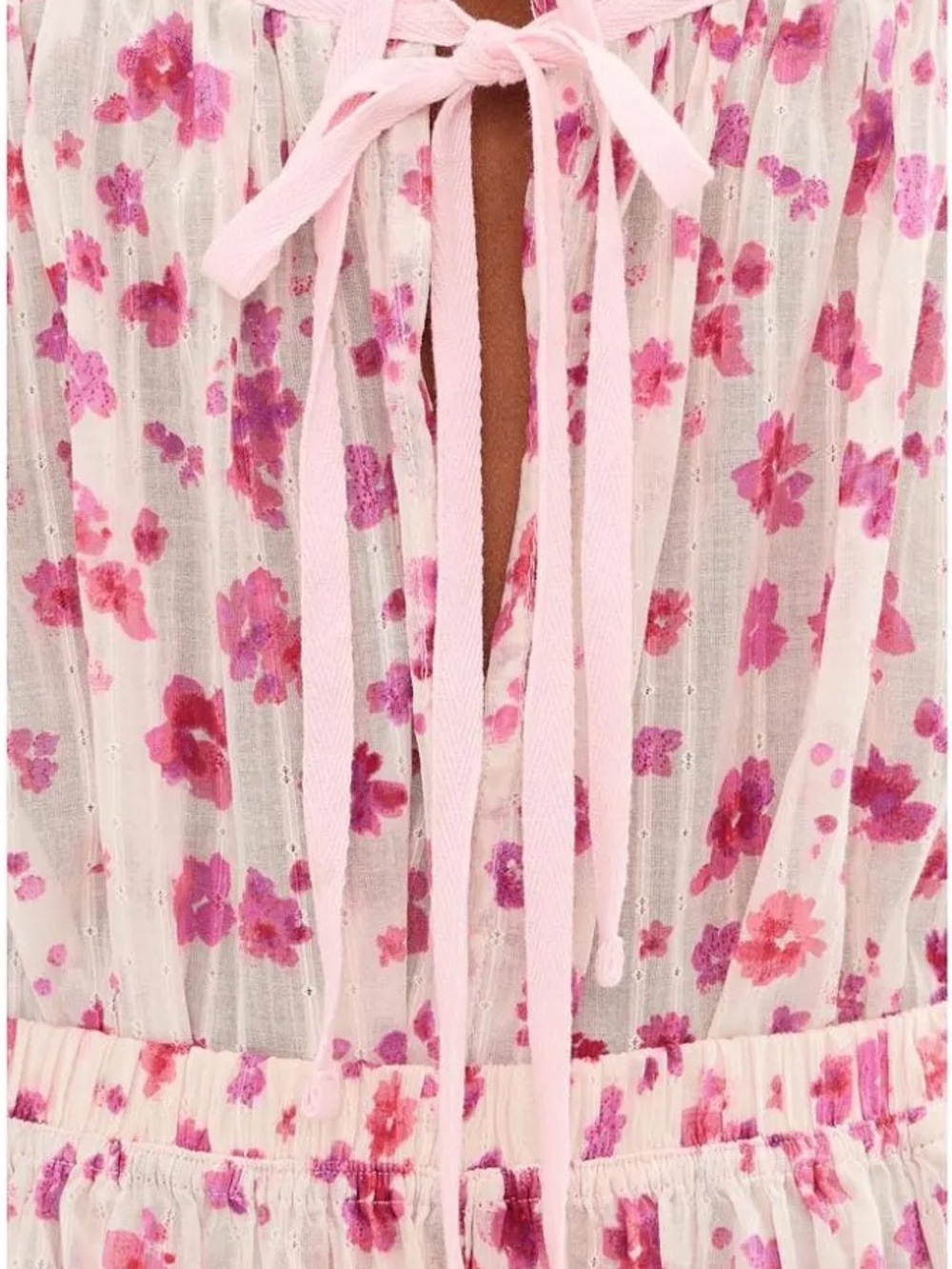 FREE PEOPLE Talk Tonight Set / Berry Combo 100 cotton, romantic loungewear - Picture 3 of 4